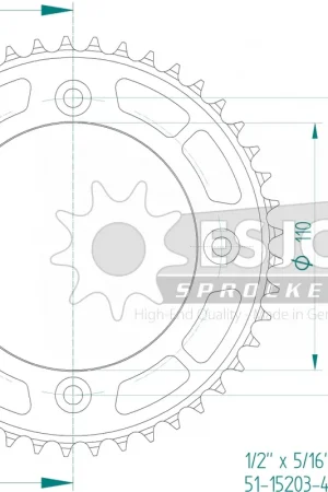 ESJOT - REAR ALU 45T, 428 - Sprockets - Lichtgewicht en duurzaam Professioneel