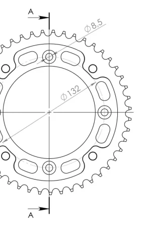 SUPERSPROX - REAR STEALTH 46T, BLACK, 428 - Sprockets - 46T Gratis Verzending