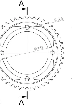 Wereldwijde Verzending SUPERSPROX - REAR STEEL 47T, BLACK, 428 - Sprockets - Staal