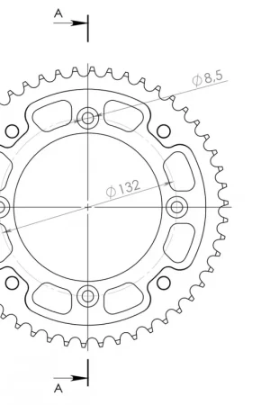 Ambachtelijk SUPERSPROX - REAR STEALTH 50T - Sprockets - Zwart - 428