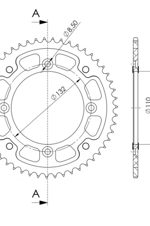 SUPERSPROX - REAR STEALTH 51T, GOLD, 428 - Sprockets - Kwaliteit Gereduceerde Prijs