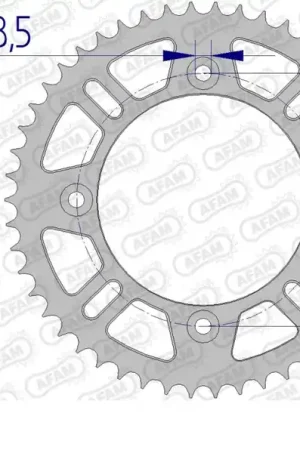 AFAM - REAR ALU 49T, 428 - Sprockets - Aluminium 49T Koop Online