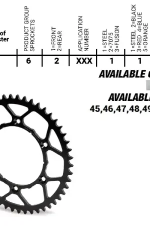 MOTO MASTER - REAR STEEL ULTRALIGHT 51T - Sprockets - 428 Nieuwe Collectie