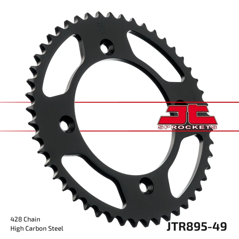 Ambachtelijk JT SPROCKETS - REAR STEEL 49T, 428 - Sprockets - Duurzaam en Betrouwbaar