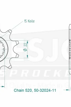 ESJOT - FRONT 11T - Sprockets - 520 Premium