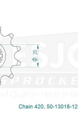 Bulkbestelling ESJOT - FRONT 12T, 420 - Sprockets - 12T, 420