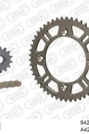 Speciale Aanbieding AFAM - 428MX 124 ARS (CLIP) GOLD & SPROCKETS - Chain Kits - ALU