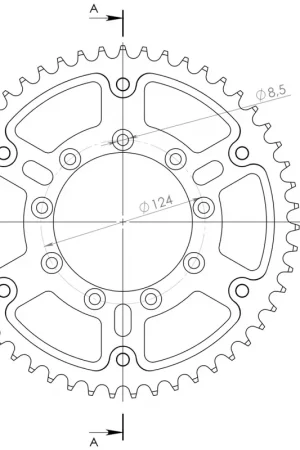 SUPERSPROX - REAR STEALTH 49T, GOLD, 520 - Sprockets - Kwaliteit en prestaties Exclusief
