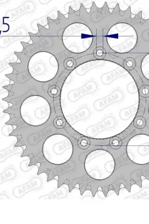 Origineel AFAM - REAR ALU 51T - Sprockets - 520, SELF CLEANING