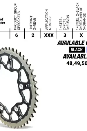 Alleen Vandaag MOTO MASTER - REAR FUSION 48T - Sprockets - Blauw, 520