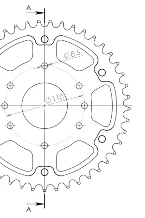 SUPERSPROX - REAR ALU 45T - Sprockets - ORANGE 520 Geld-Terug-Garantie