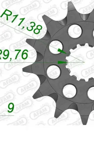AFAM - FRONT 13T, 520, SELF CLEANING - Sprockets - Compatibel met Suzuki RMZ 250 Premium