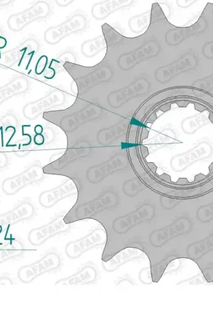 AFAM - FRONT 17T, 525 - Sprockets - Geschikt voor Mvagusta Gratis Verzending