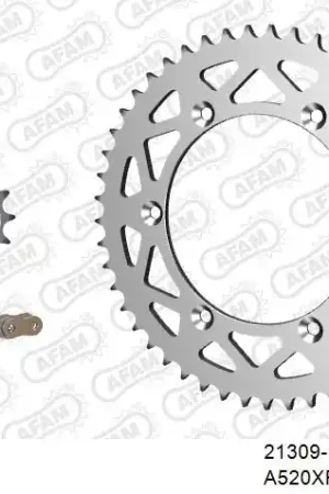 Flitsaanbieding AFAM - 520XRR3 114 ARS (CLIP) GOLD & SPROCKETS - Chain Kits - ALU