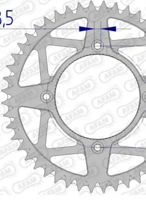 AFAM - REAR ALU 46T - Sprockets - 520, SELF CLEANING Lage Prijs