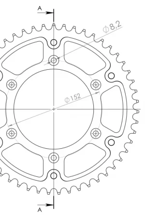 SUPERSPROX - REAR STEALTH 49T, GOLD, 520 - Sprockets - 49T Alleen Vandaag