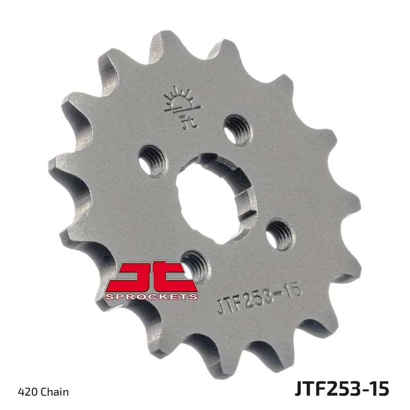 JT SPROCKETS - FRONT STEEL 15T, 420 - Sprockets - Sterk en Betrouwbaar Hoge Kwaliteit