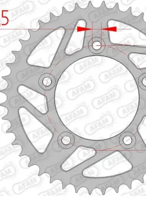 Laatste Kans AFAM - REAR STEEL 39T, 520 - Sprockets - Geschikt voor diverse Ducati modellen