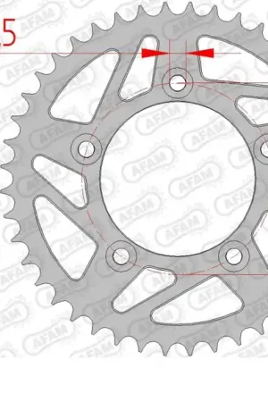 Lage Prijs AFAM - REAR STEEL 43T, 520 - Sprockets - Compatibel met diverse Ducati modellen