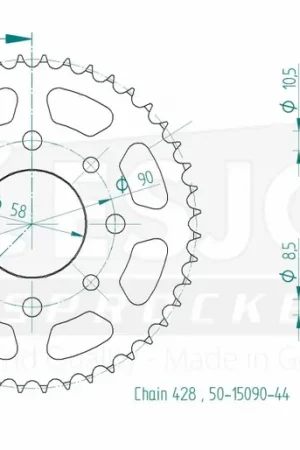 ESJOT - REAR STEEL 44T, 428 - Sprockets - Voor diverse Honda modellen Beste Prijs