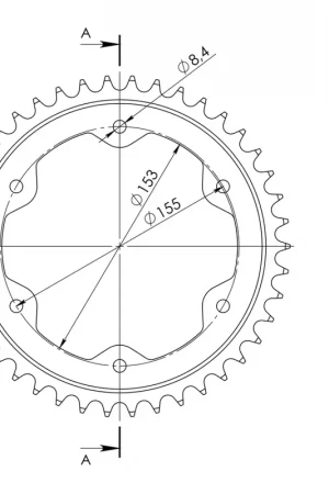 SUPERSPROX - REAR STEEL 38T, BLACK, 525 - Sprockets - 38T Populair