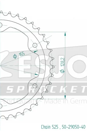 ESJOT - REAR STEEL 40T, 525 - Sprockets - Geschikt voor KTM 1290 Superduke Voordeelprijs
