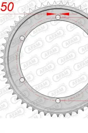 Dagaanbieding AFAM - REAR STEEL 55T, 428 - Sprockets - Compatibel met Yamaha