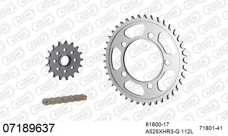 Exclusief AFAM - 525XHR3 112 MRS - Chain Kits - GOLD & SPROCKETS