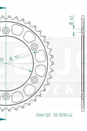 Hete Deal ESJOT - REAR STEEL 42T, 520 - Sprockets - Compatibel met KTM en Husqvarna