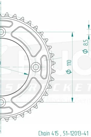 Direct Verzonden ESJOT - REAR ALU 41T, 415 - Sprockets - Geschikt voor Husqvarna en KTM