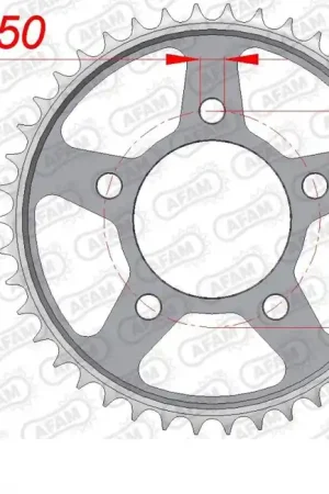 AFAM - REAR STEEL 42T, 525 - Sprockets - Compatibel met Honda Exclusief