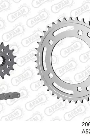 AFAM - 520XMR3 112 MRS (RIVET) & SPROCKETS - Chain Kits - Steel Seizoensaanbieding