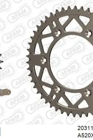 Tijdelijk Beschikbaar AFAM - 520XRR3 114 ARS (CLIP) GOLD & SPROCKETS - Chain Kits - ALU