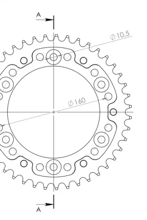 Gereduceerde Prijs SUPERSPROX - REAR STEALTH 43T, GOLD, 525 - Sprockets - Compatibel met Honda CBR