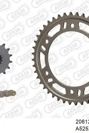 AFAM - 525XHR3 116 MRS (RIVET) GOLD & SPROCKETS - Chain Kits - ALU Lage Kosten