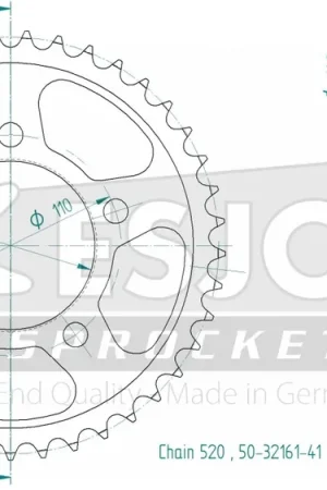 Gecertificeerd ESJOT - REAR 520 41T - Sprockets - Steel