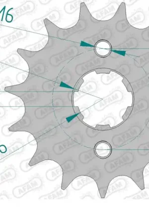 Wereldwijde Verzending AFAM - FRONT 16T, 428 - Sprockets - Compatibel met Honda