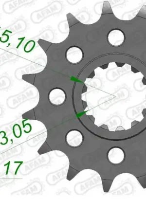 Beste Prijs AFAM - FRONT 17T, 520 - Sprockets - Compatibel met Honda