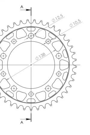 Gecertificeerd SUPERSPROX - REAR STEEL 41T, BLACK, 520 - Sprockets - Geschikt voor Honda NC 750