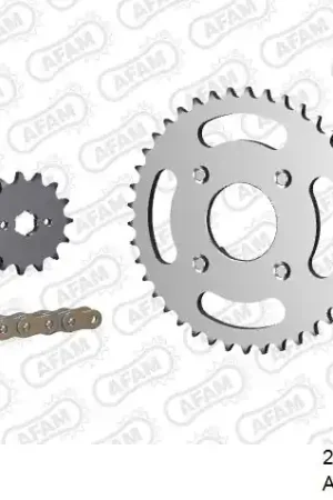 Gereduceerde Prijs AFAM - 420R1 90 AR (CLIP) GOLD & SPROCKETS - STEEL