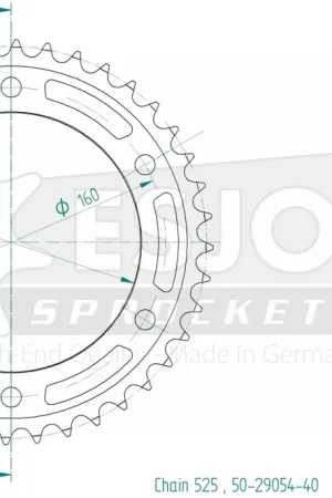 Goedkoop ESJOT - REAR STEEL 40T, 525 - Sprockets - Geschikt voor Honda Nt 1100