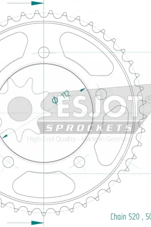 ESJOT - REAR STEEL 45T, 520 - Sprockets - Geschikt voor Honda CB 750 Hete Deal