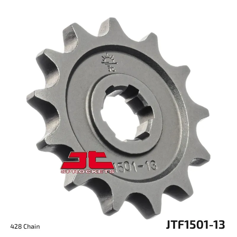 JT SPROCKETS - FRONT STEEL 13T, 428 - Sprockets - Geschikt voor Kawasaki Klx 140 r modellen Goedkoop