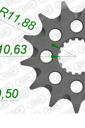 Veilige Betaling AFAM - FRONT 13T, 520, SELF CLEANING - Sprockets - Compatibel met Suzuki RM-Z 450