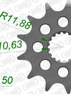AFAM - FRONT 14T, 520 - Sprockets - Compatibel met Suzuki RMX/RMZ Bulkbestelling