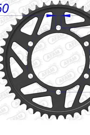 Beperkte Voorraad AFAM - REAR ALU 46T, 520 - Sprockets - Aluminium Vooruitgang