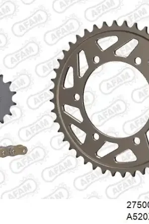 Hoge Kwaliteit AFAM - 520XRR3 112 ARS (CLIP) GOLD & SPROCKETS - Chain Kits - ALU
