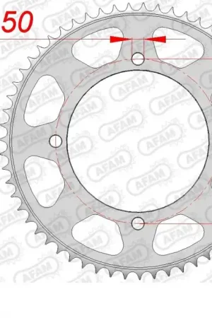 Lage Kosten AFAM - REAR STEEL 59T, 428 - Sprockets - Staal