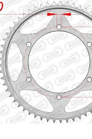 AFAM - REAR STEEL 55T, 428 - Sprockets - Compatibel met Yamaha Exclusief