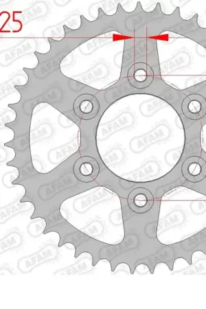 AFAM - REAR STEEL 43T, 530 - Sprockets - Compatibel met Ducati Betaalbaar